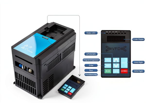 1.5KW 2HP 7.5A Variable Frequency Drive vfd 220v Input 220v Single Phase to 3 Phase Output,0-3000Hz, Variable Frequency Drive Inverter for CNC Spindle Motor Speed Control-3